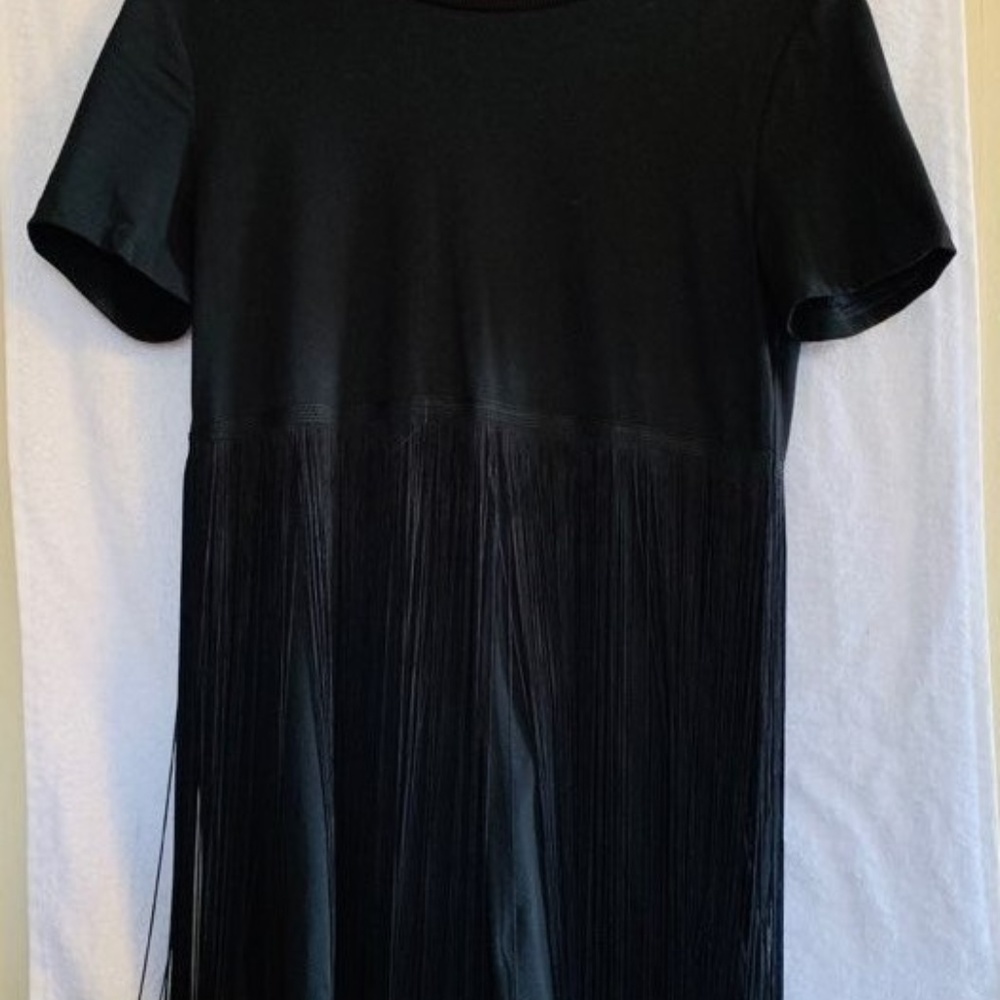 Catherine Malandrino  T shirt Dress with fringe